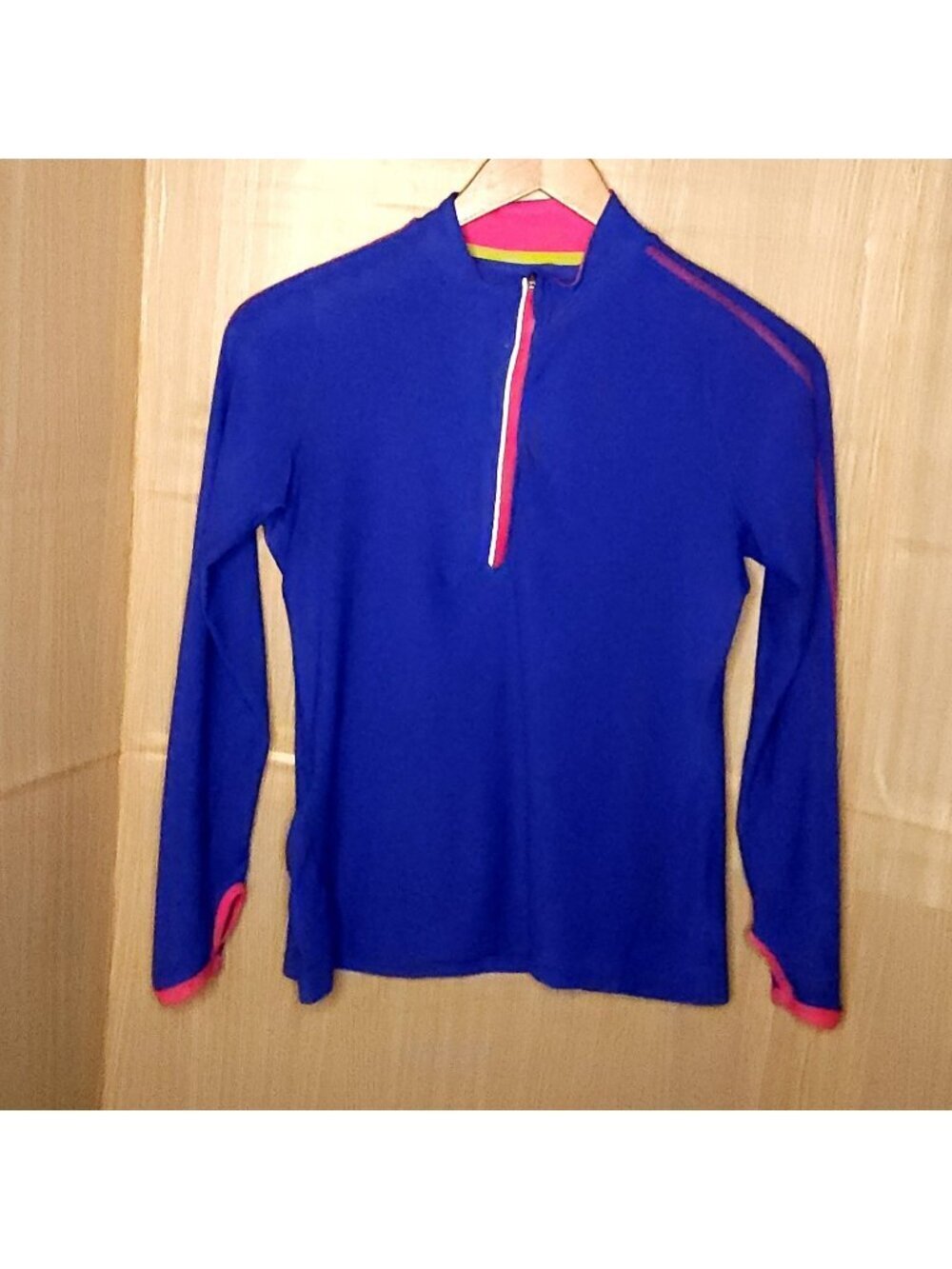 90 Degrees By Reflex Purple Quarter Zip Pullover Medium